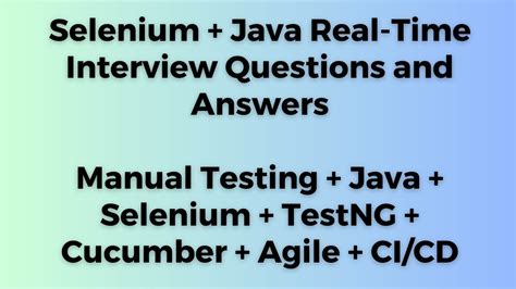 selenium automation coding interview questions