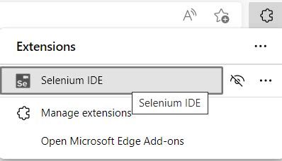 selenium ide extension for edge