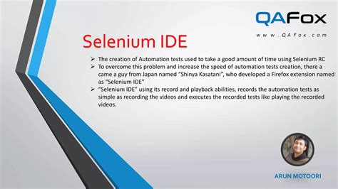 Selenium Ide History