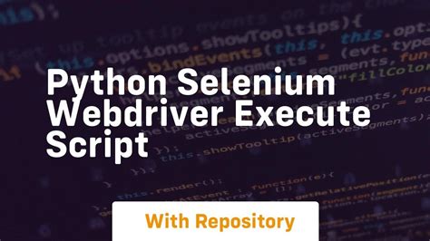 Running a Python Selenium Script