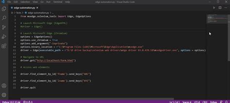 selenium webdriver edge python