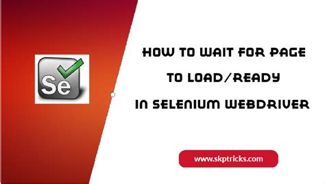 selenium webdriver javascript wait for page to load