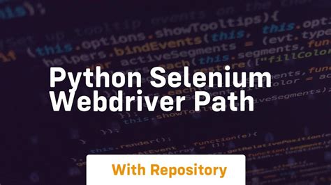 selenium webdriver path