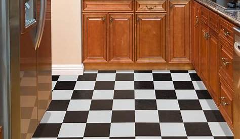 Self Adhesive Vinyl Floor Tiles Black And White 4 Pack Diy Bathroom Kitchen