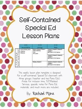 39 self contained classroom lesson plans 1 Educational Site for Any Grade