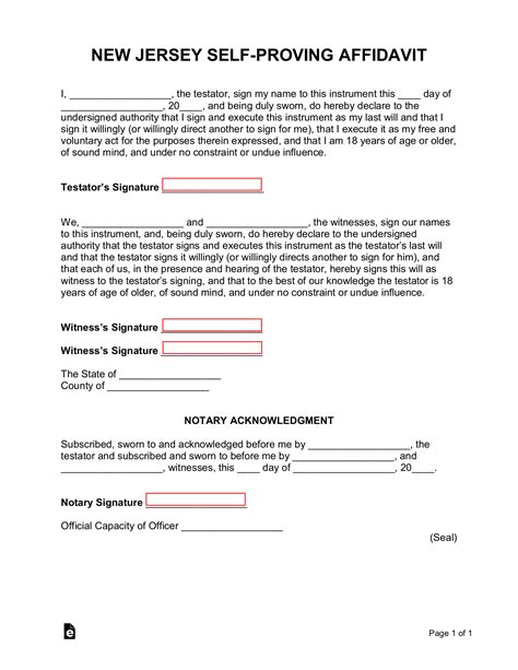 Free Wisconsin SelfProving Affidavit Form PDF Word eForms