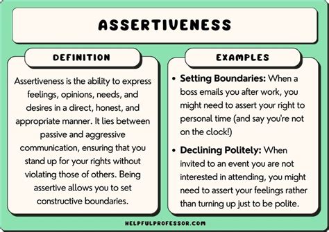 self assertive meaning examples