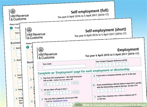 self assessed tax return