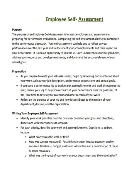self assessment examples for senior accountants