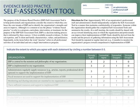 self assessment tool for el1