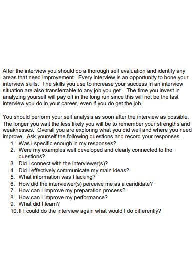self critical weakness in interview sample answer
