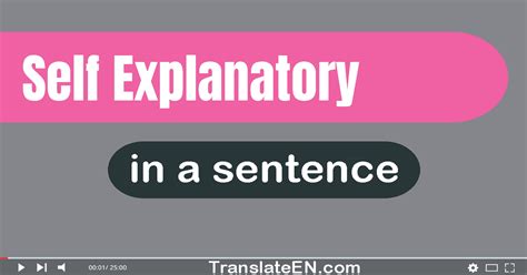 self explanatory example sentence