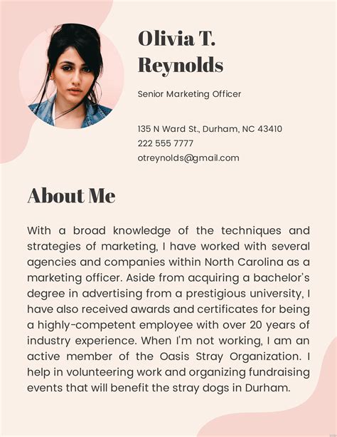 self introduction description