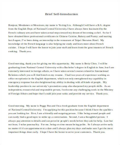 self introduction for speech in english