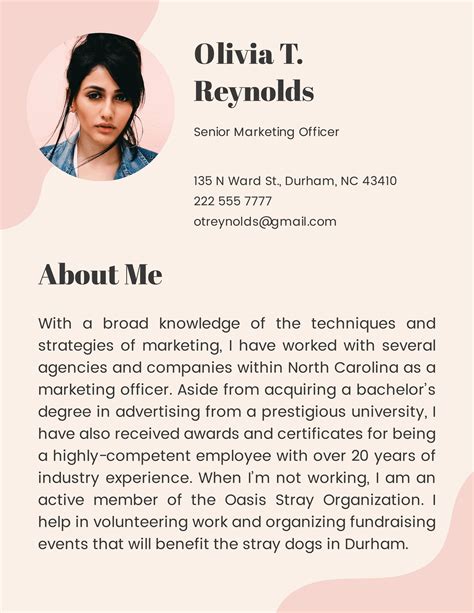 self introduction template for interview