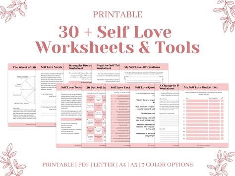 Self Love Workbook Printables