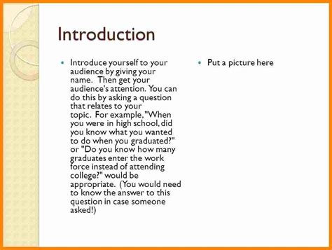 self modeling introduction speech example