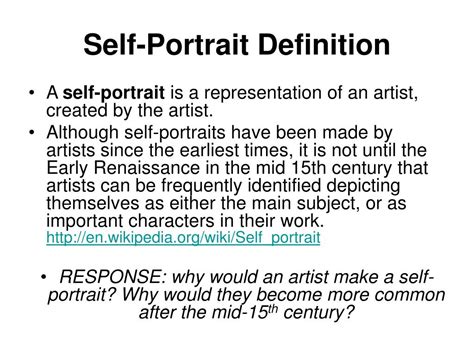 self portrayal meaning