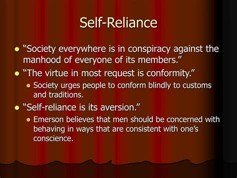 self reliance meaning