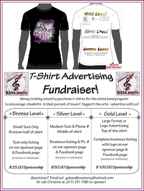 sell t shirts online for fundraiser