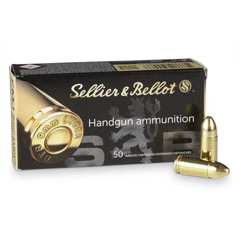 Sellier Bellot 9mm Luger FMJ 124 Grain 1 000 Rounds