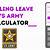 selling army leave calculator