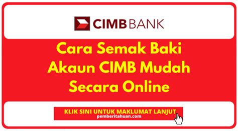Semak Baki Akaun CIMB - Cara Mudah Mengurus Kewangan Anda!