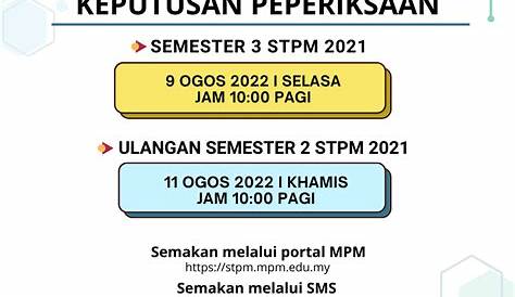 Semak Keputusan STPM Semester 3 2022 Online