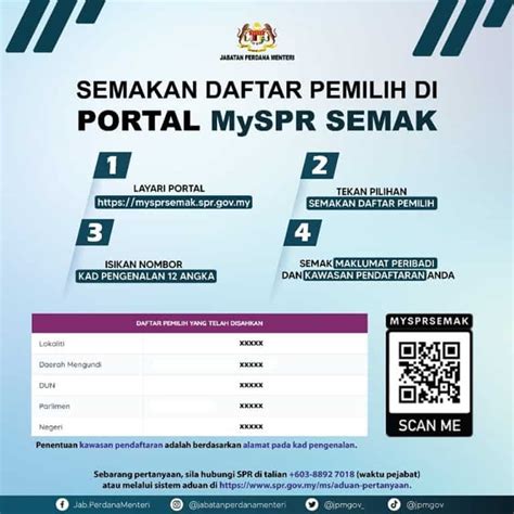 semakan daftar pemilih spr - myspr semak