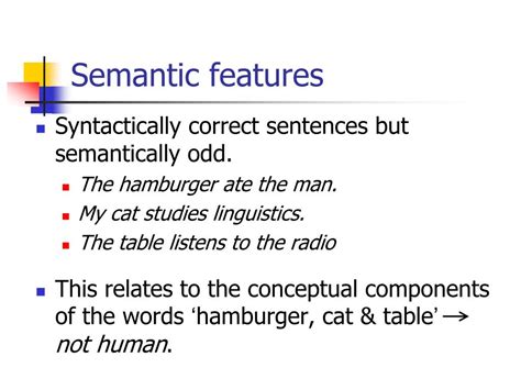 semantic features examples