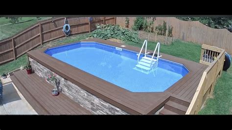 Semi Inground Pool Youtube