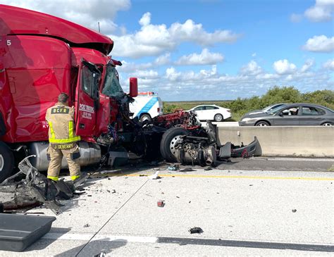 semi truck accident in florida yesterday
