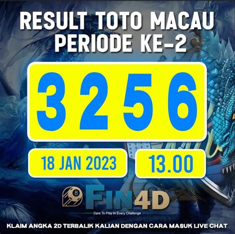 Result Hasil Keluaran Nomor Togel Toto Macau Hari Ini