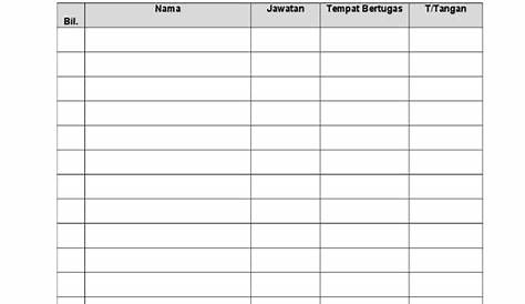 Borang Pk 07 2 Senarai Kehadiran Mesyuarat