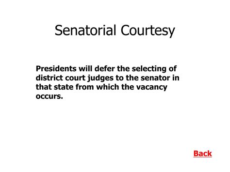 senatorial courtesy definition law