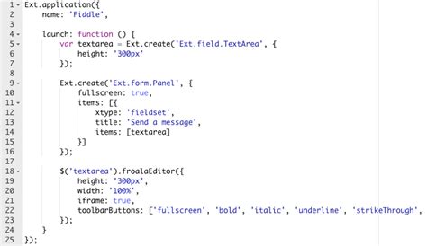 Sencha Fiddle Combobox Example