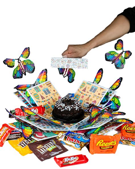send a cake butterfly explosion box birthday