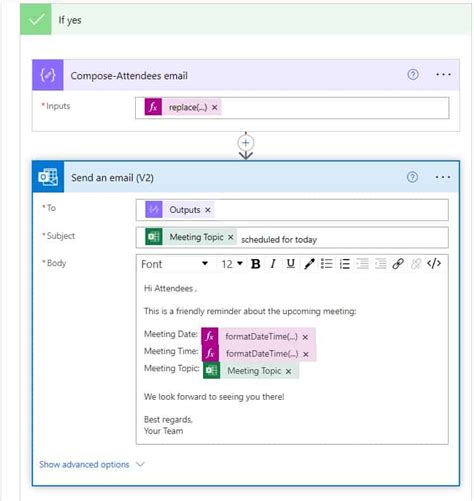 send email based on date in excel power automate