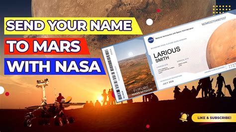 Send Your Name To Mars List