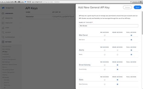 sendgrid api key for testing free