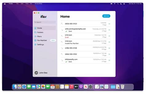 Sending a Fax from Mac Computer