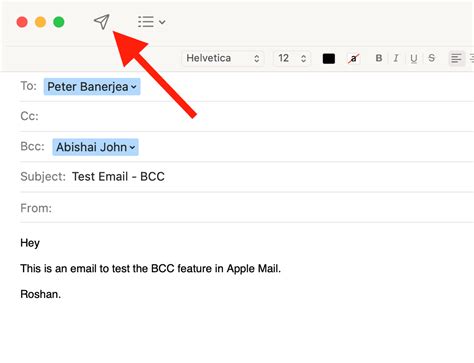 sending emails using bcc