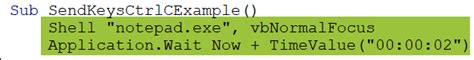 Sendkeys Notepad Example