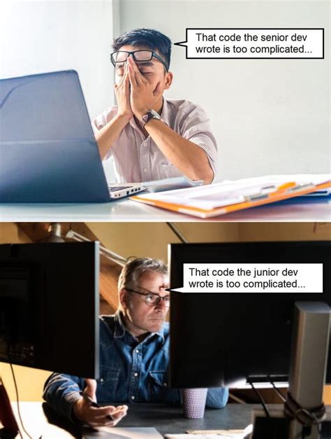 senior and junior developer meme