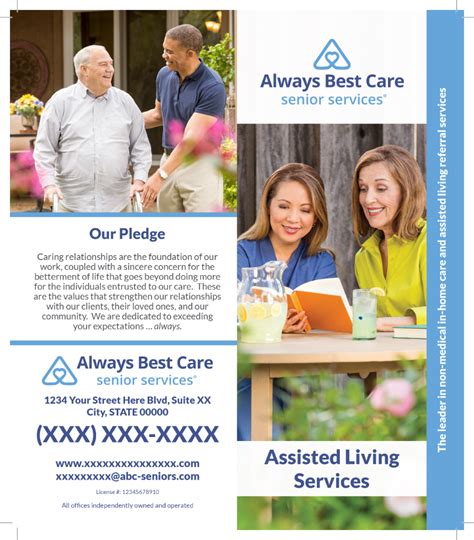 senior living assisted living brochure