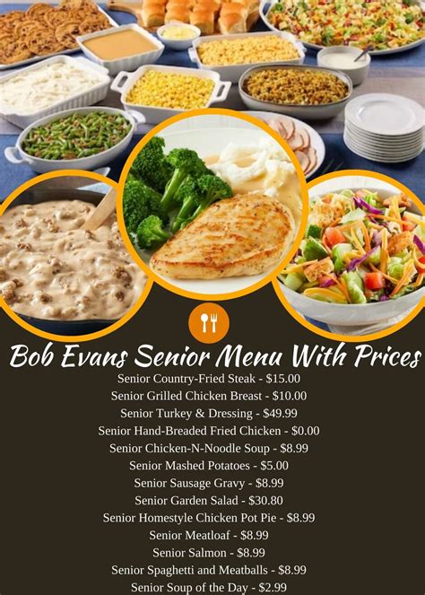 senior menu bob evans
