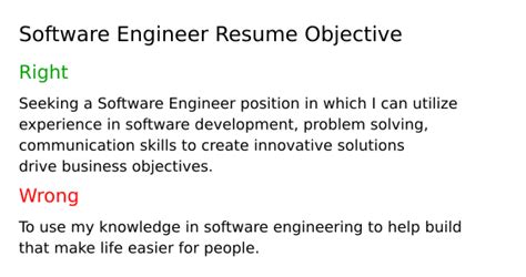 senior software engineer goals and objectives examples