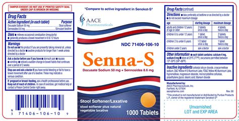 senna s tablet dosage