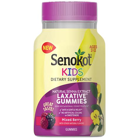 senokot kids laxative gummies