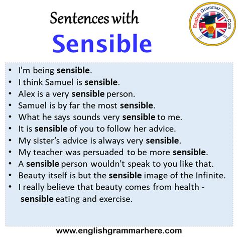 sensible in a sentence examples